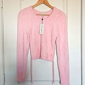 For Love And Lemons Faux Mohair Longsleeve Sweater